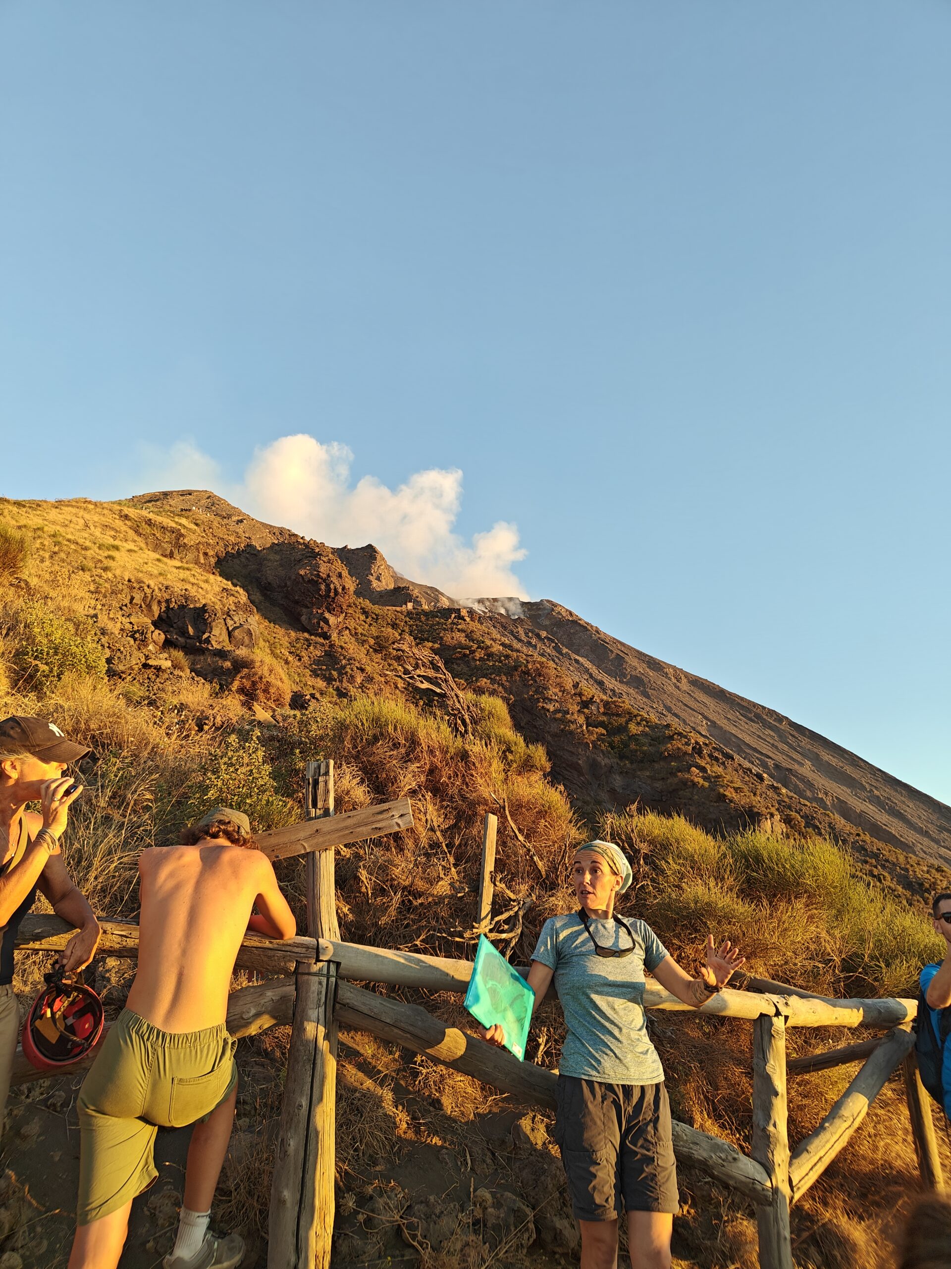 Volcano hike at sunset